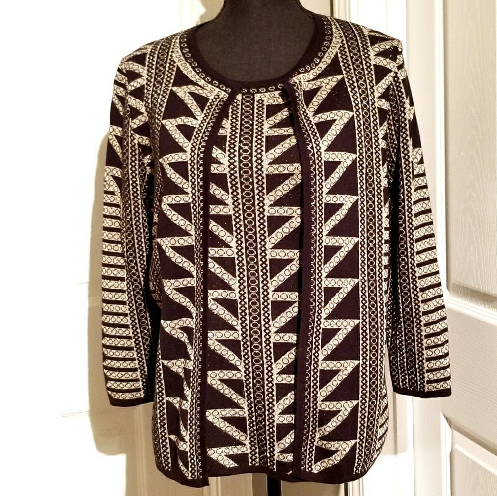 Geometric Tank Top Sweater Set - Picture 4 of 4